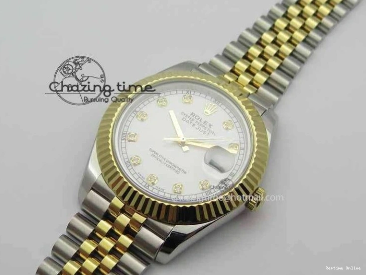 0113 DateJust II 41mm SS YG BP Maker Best Edition White Diam Dial On Jubilee Bracelet A ModernLook 3663